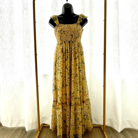 PinkBlush Floral Smocked Maternity Dress - Picture 4 of 6